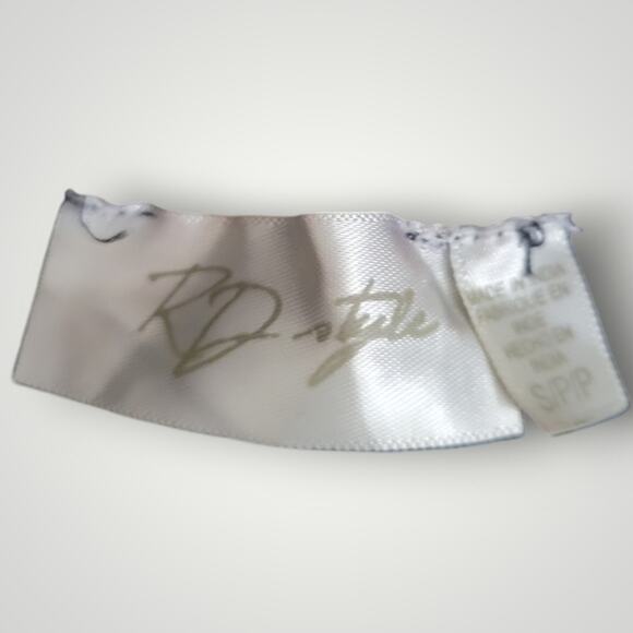 RD Style Black Scalloped Laser Cut Drawstring Shorts Size Small  S Lightweight - Picture 6 of 6